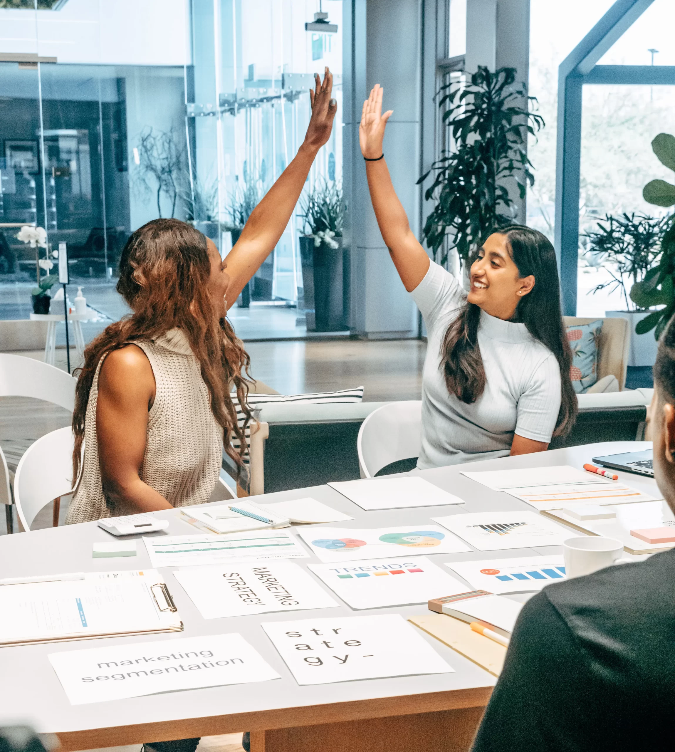 trabajadores satisfechas