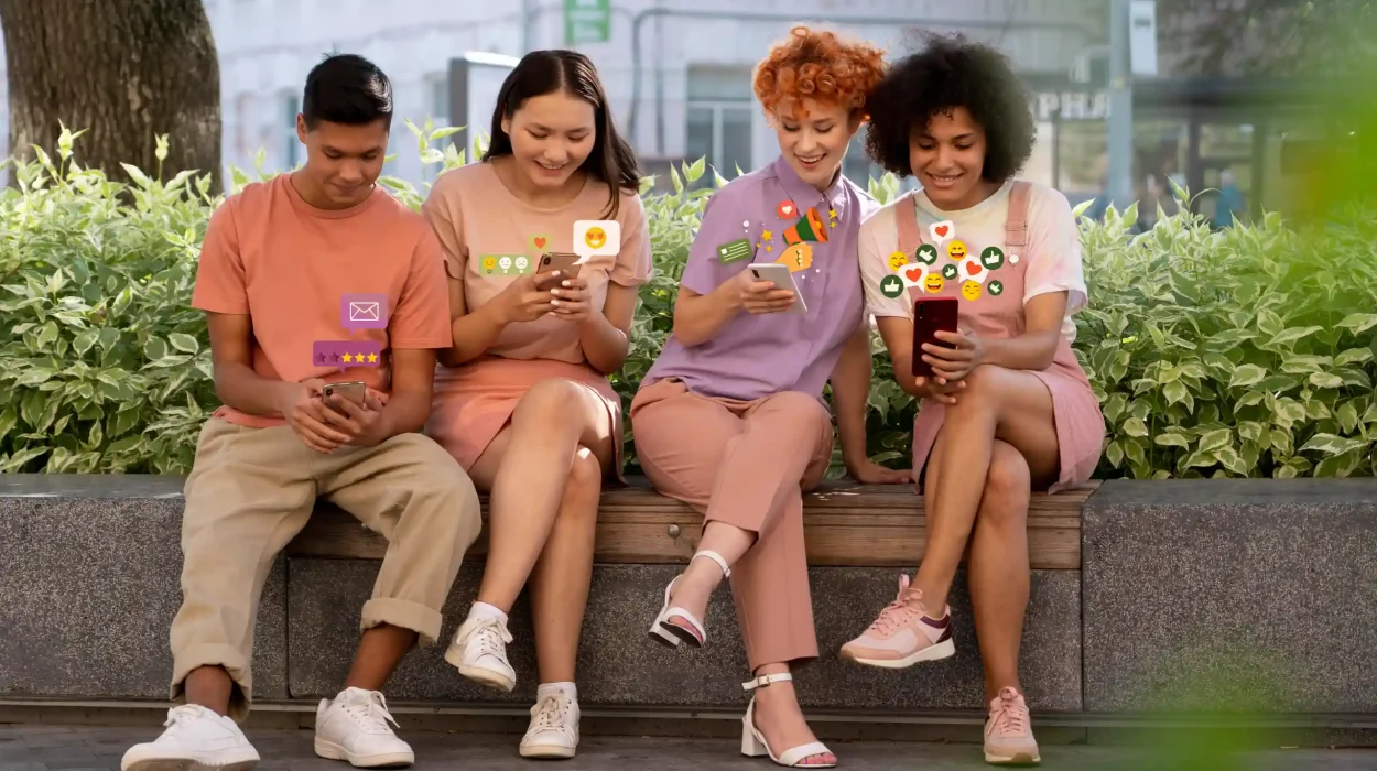 personas revisando el celular