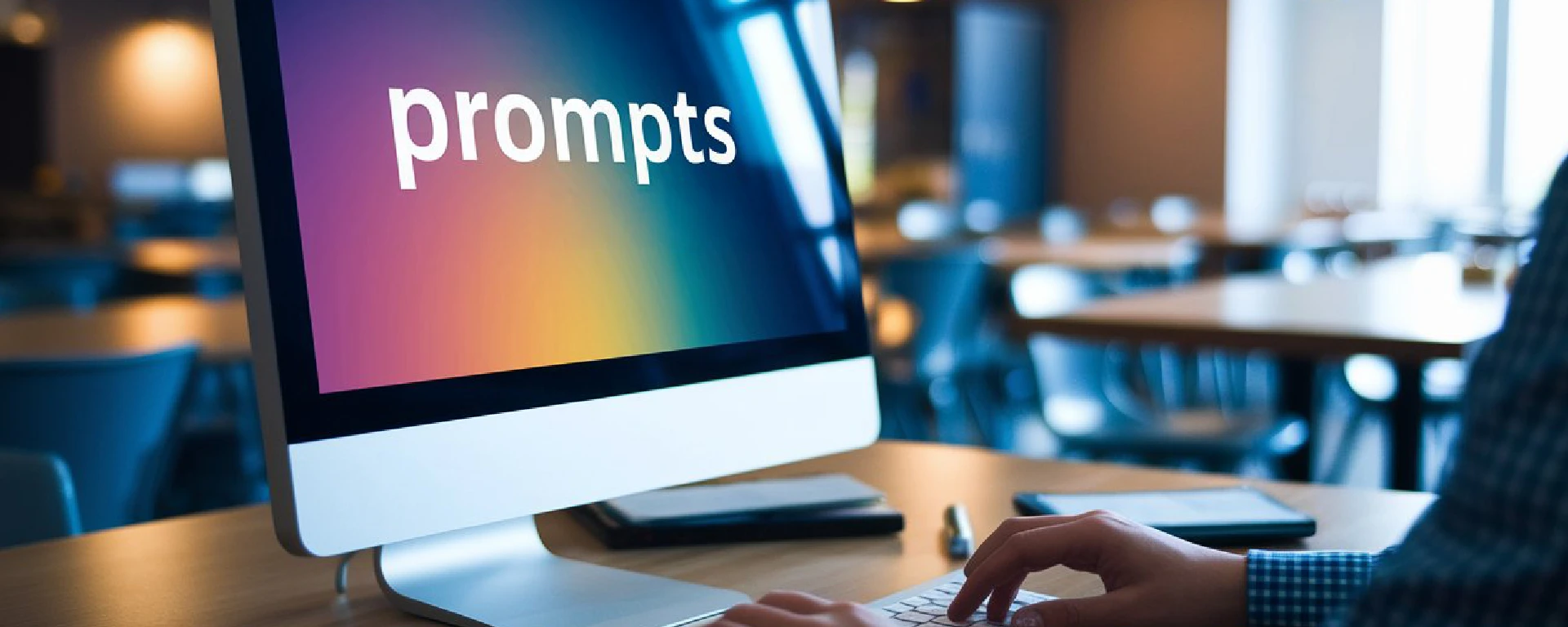 persona escribiendo prompts persona escribiendo prompts