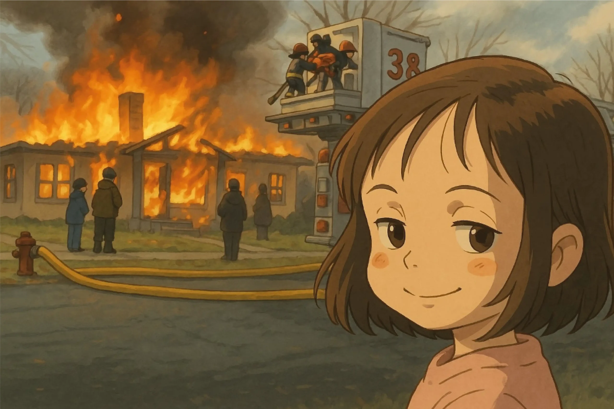 studio ia meme niña fuego