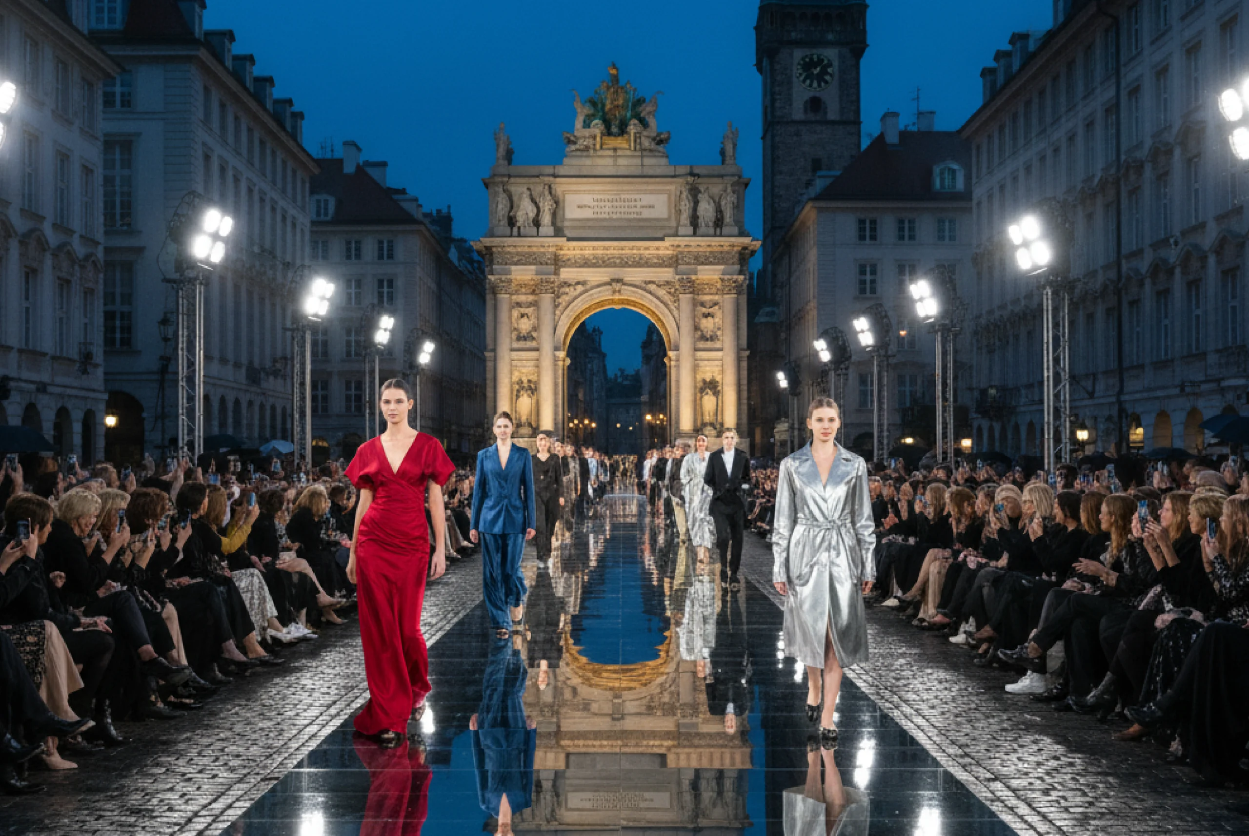 mujeres en pasarela.