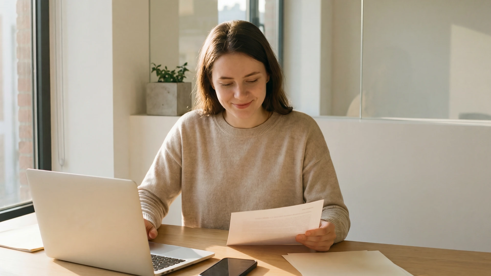 mujer-viendo-documento mujer-viendo-documento